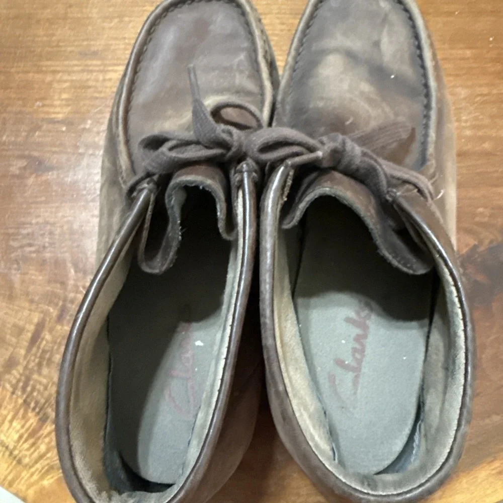 Clarks Men's Stinson Hi Beeswax Brown Leather Lace Up Chukka Boots Size 8.5M
